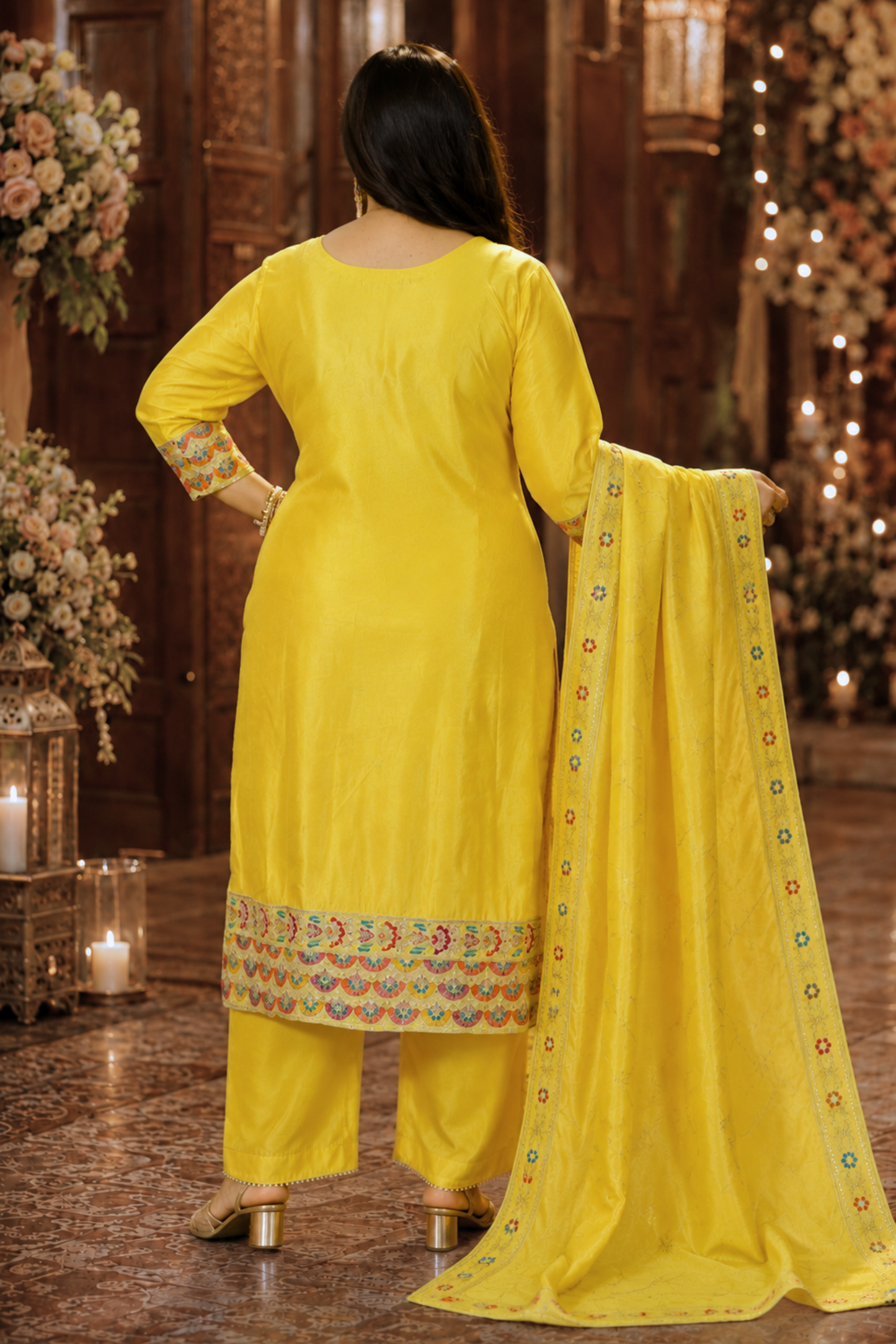 Saanvi Prabha Shimmer Suit With Zari Embroidery (Copy)