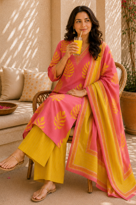 Summer Sorbet Cotton Suit Set
