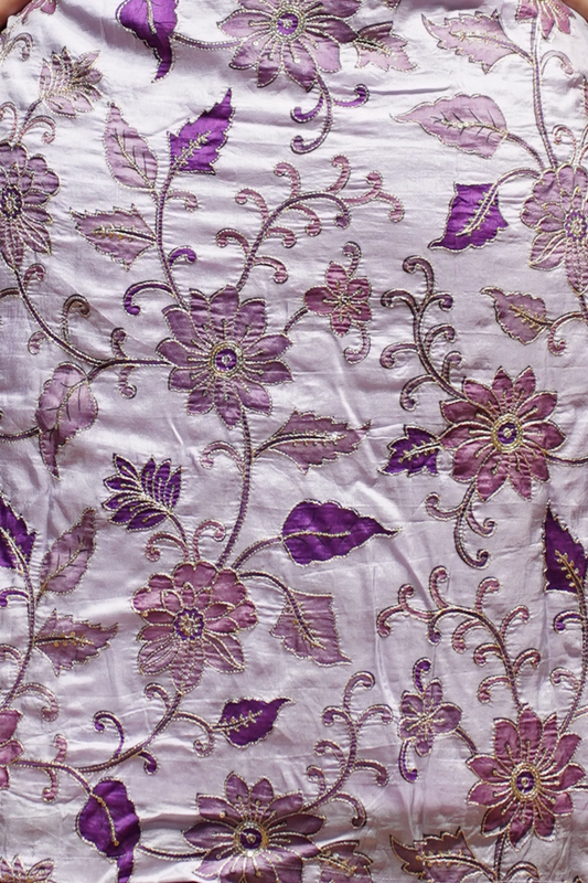 Navita Mauve Sharara Suit with Floral Motifs