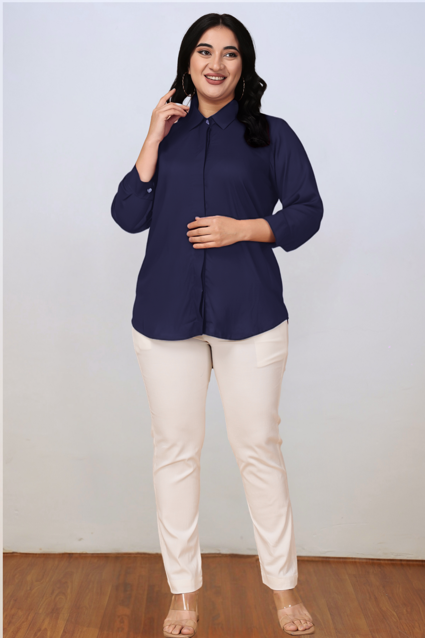 Ocean Breeze Solid Rayon Shirt
