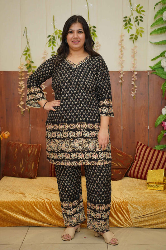 Noir Sparkle Foiled Co-ord Set