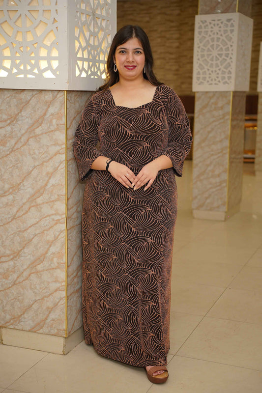 Bronzed Midnight Shimmer Cocktail Dress