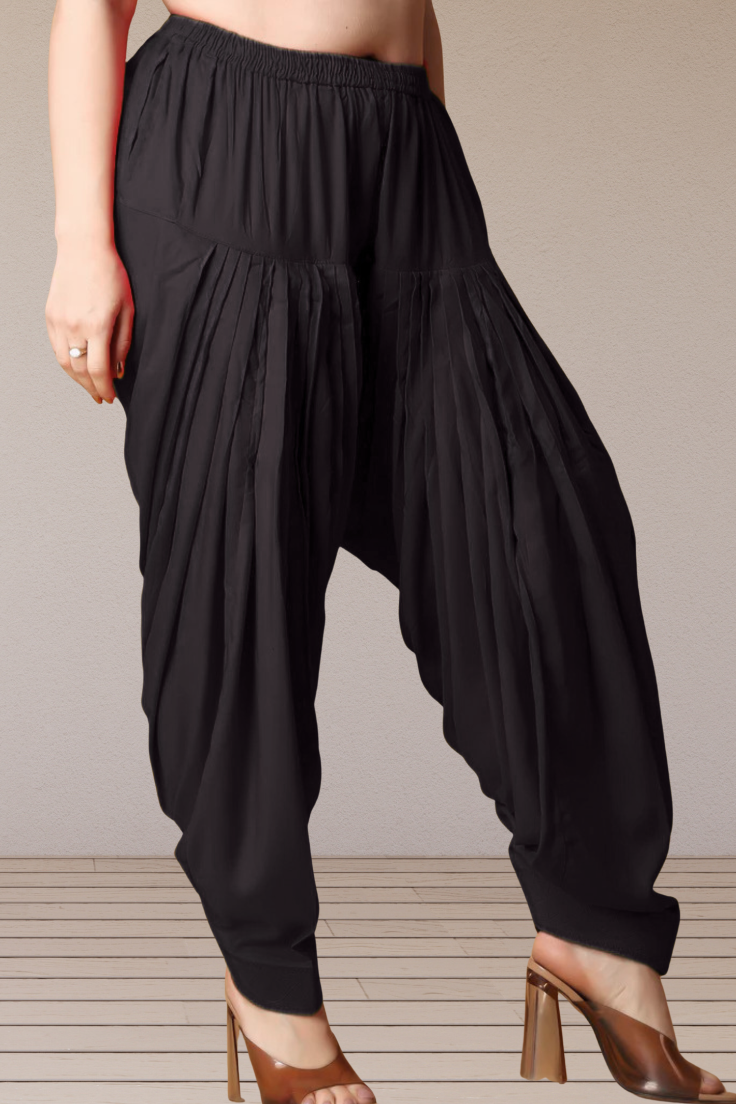 Black Rayon Patiala Salwar