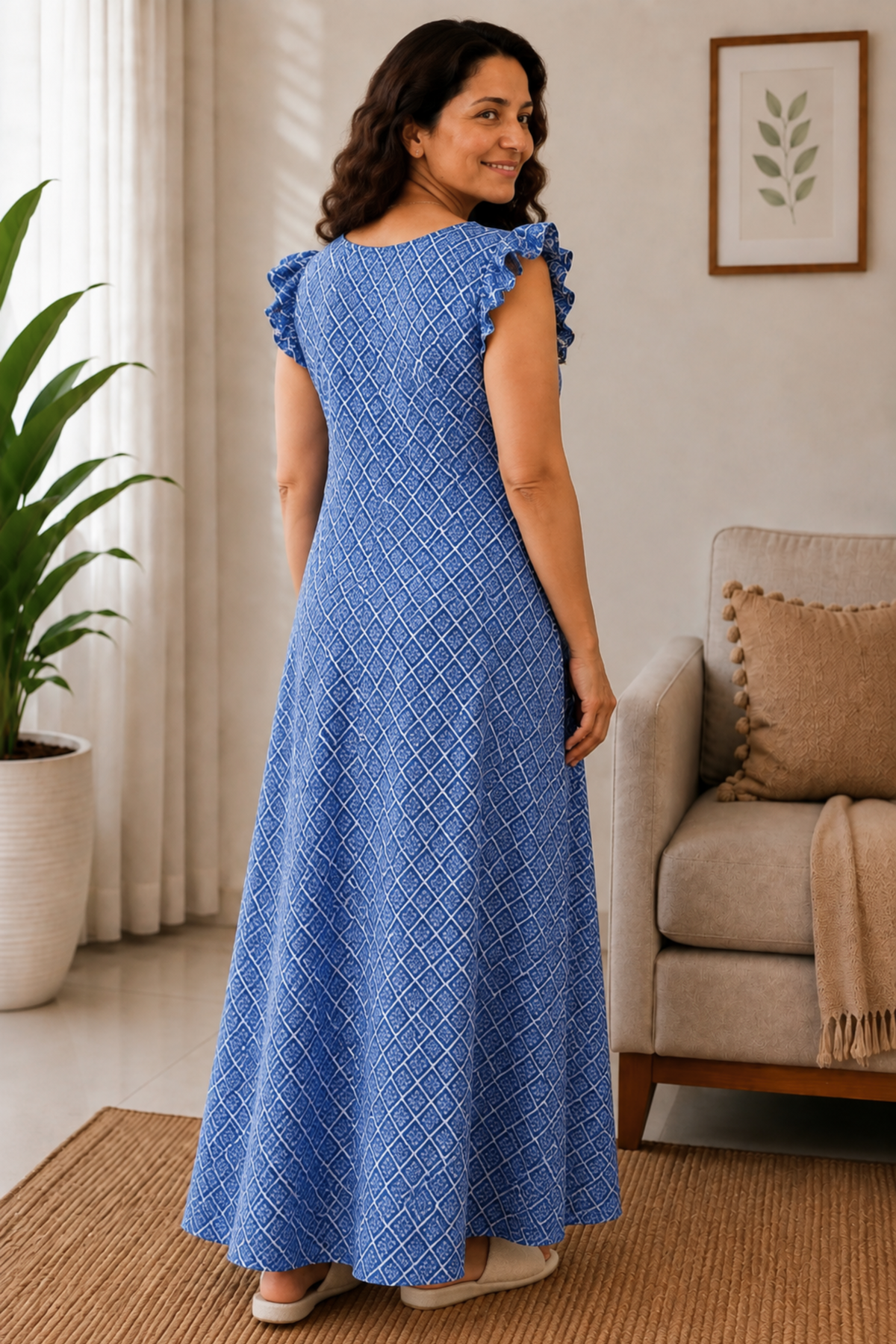 Blue Atelier Rayon Lounge Dress