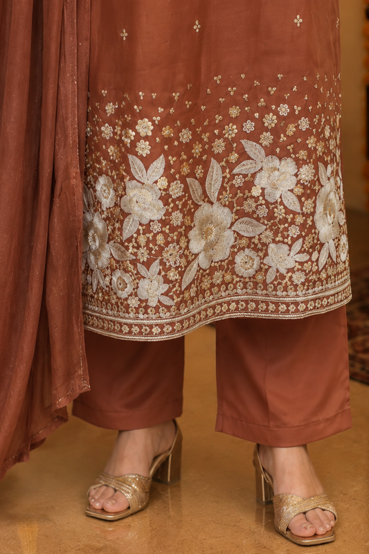 Masala Chai Embroidered Fancy Suit