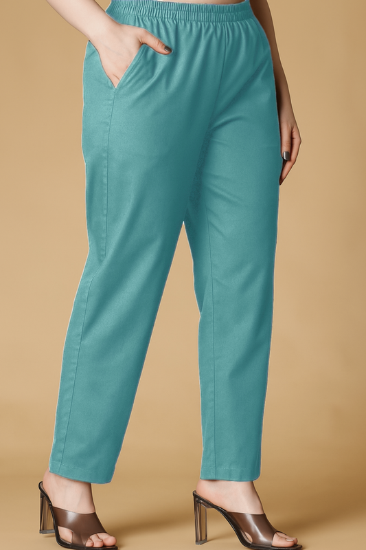 Cobalt Blue Cotton Kurti Pant