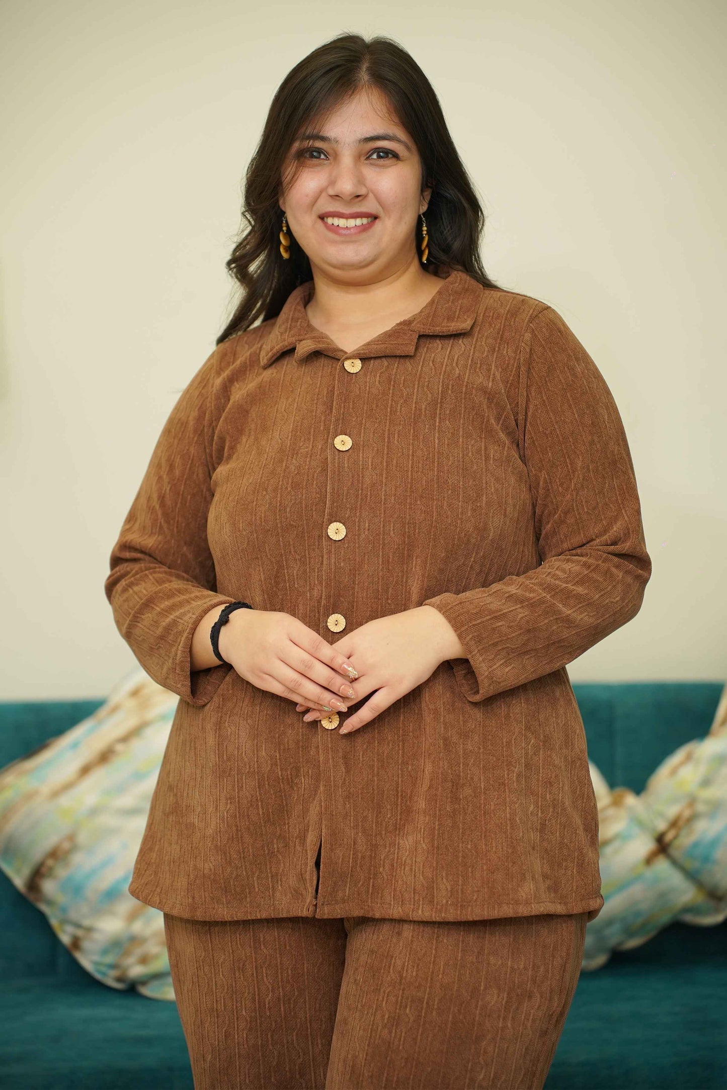 Cocoa Truffle Velvet Co-ord Set