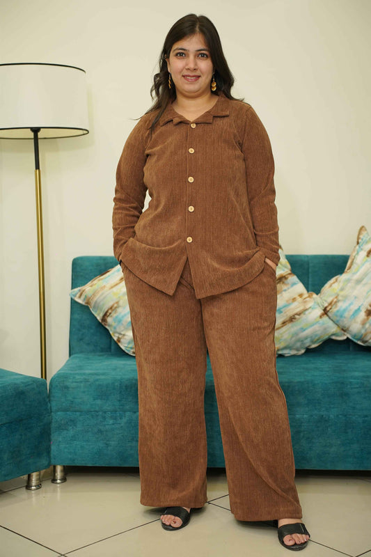 Cocoa Truffle Velvet Co-ord Set