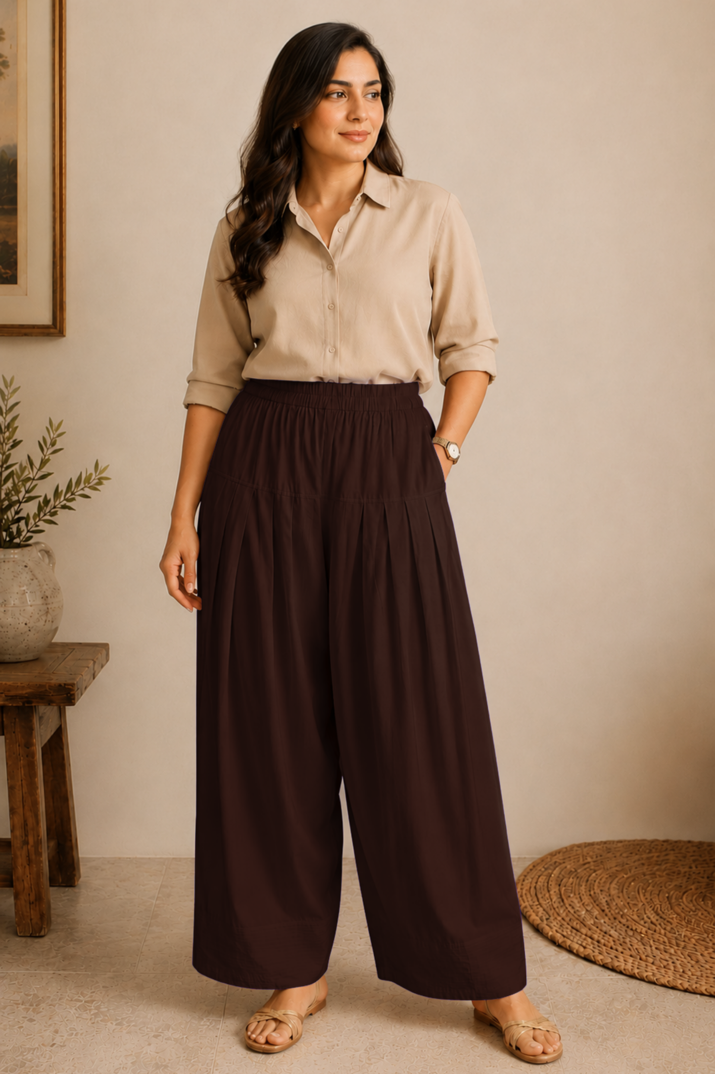 Coffee Rayon Farshi Salwar