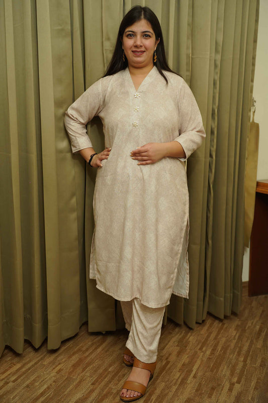 Creamy Rose Co-ord Suit Set