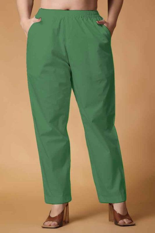 Dusty Green Cotton Kurti Pant