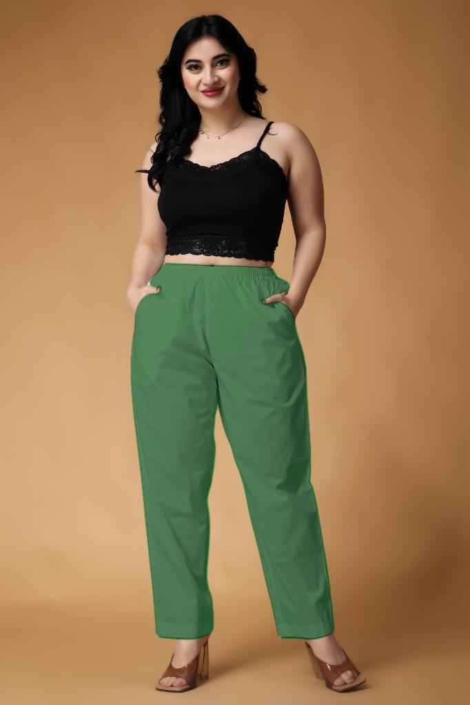 Dusty Green Cotton Kurti Pant