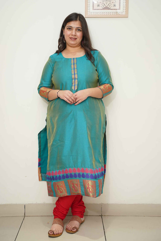 Firozi Radiance Churidar Suit Set