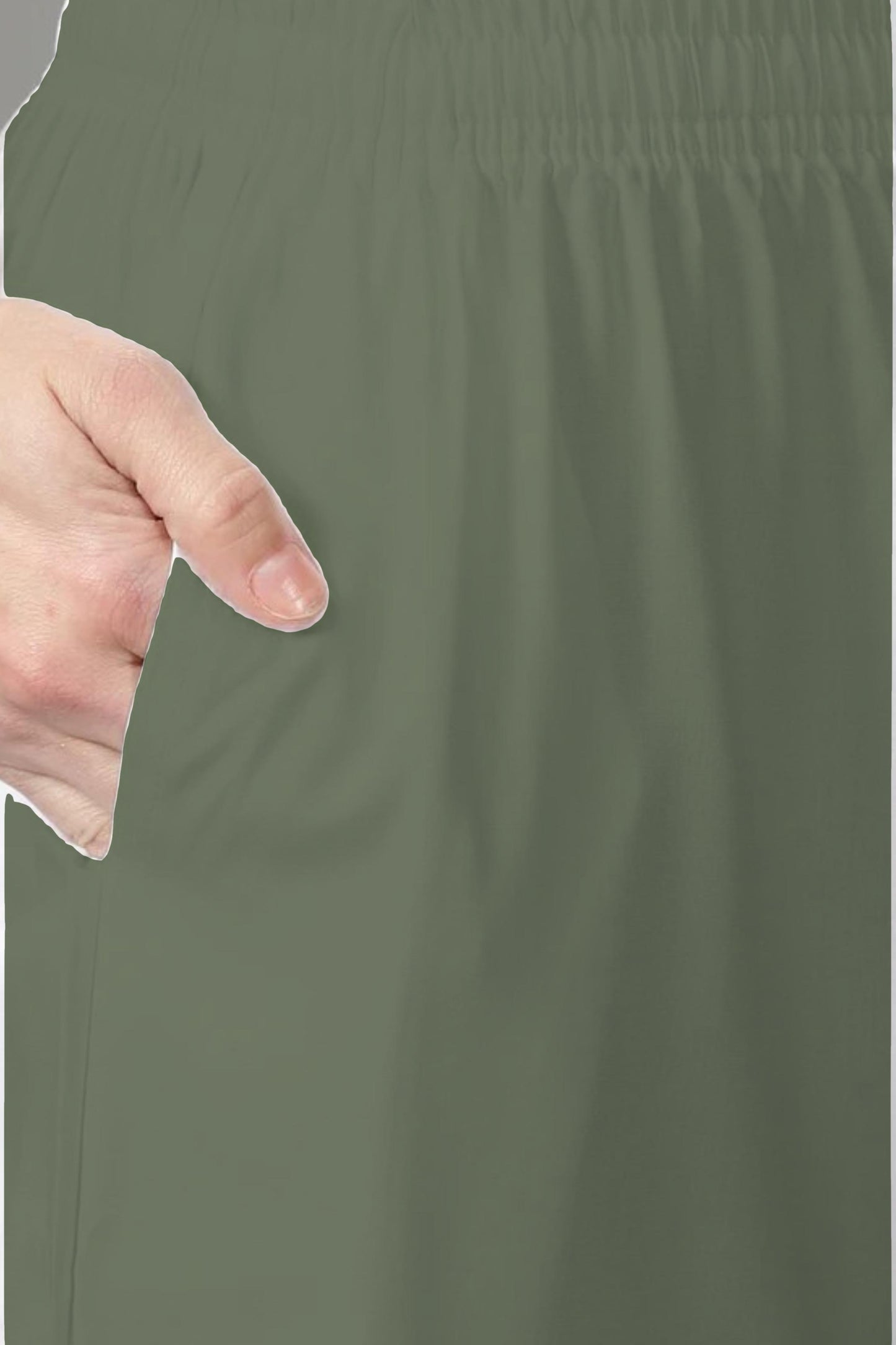 Greyish Green Rayon Kurti Pant