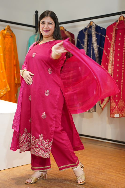 Gulaabi Adaa Embroidered Fancy Suit