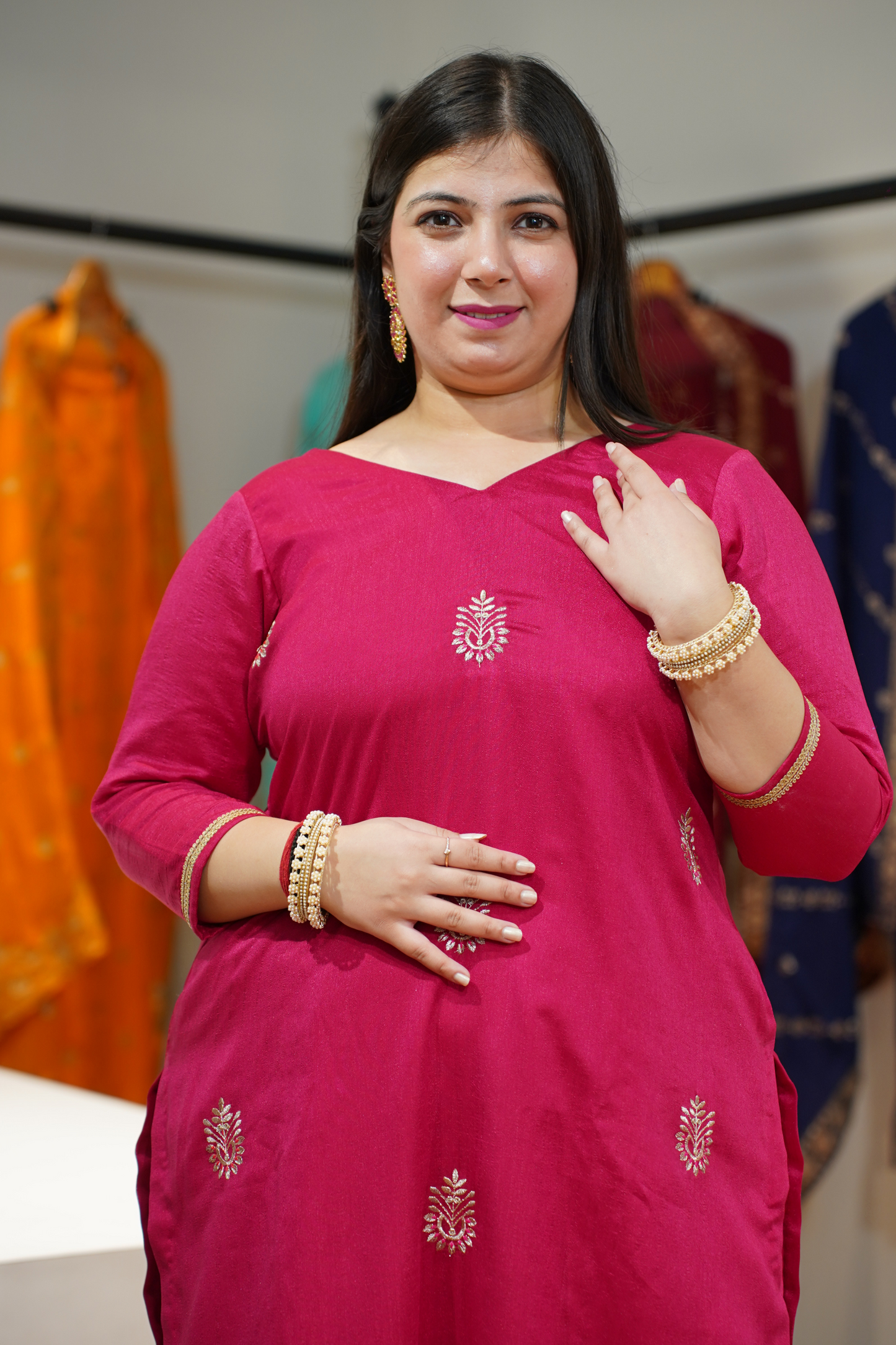 Gulaabi Adaa Embroidered Fancy Suit