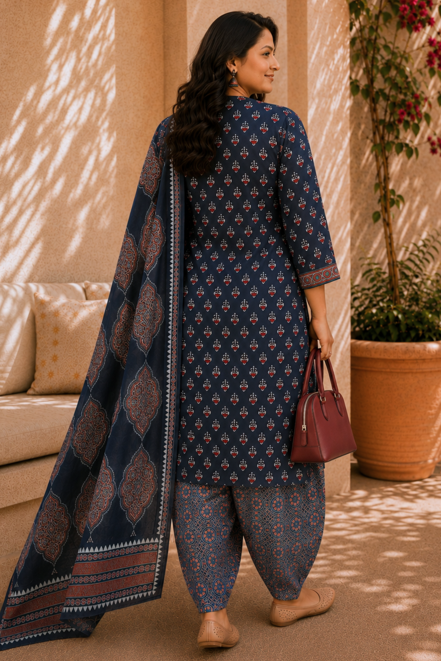 Mehfil-e-Indigo Cotton Salwar Suit