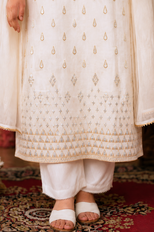 Aabha Jacquard Woven Silk Suit
