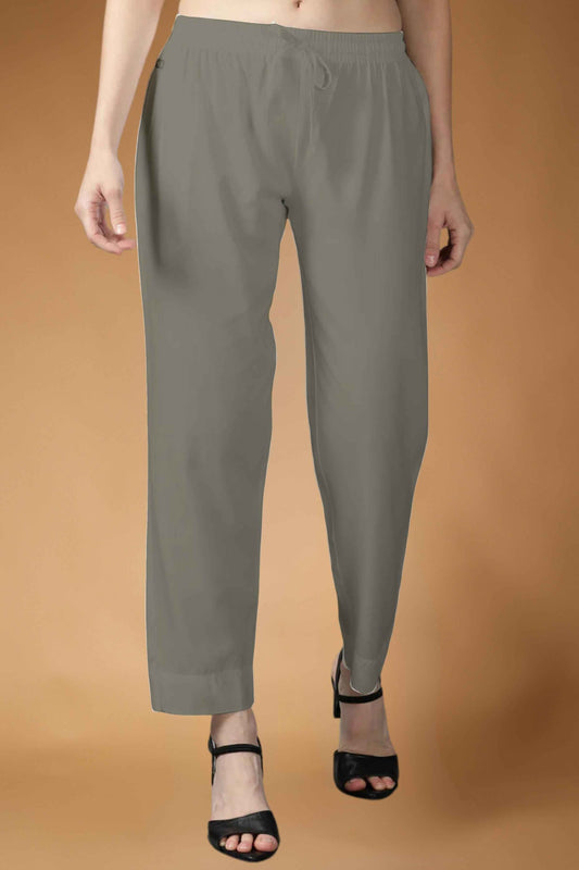 Light Grey Rayon Kurti Pant