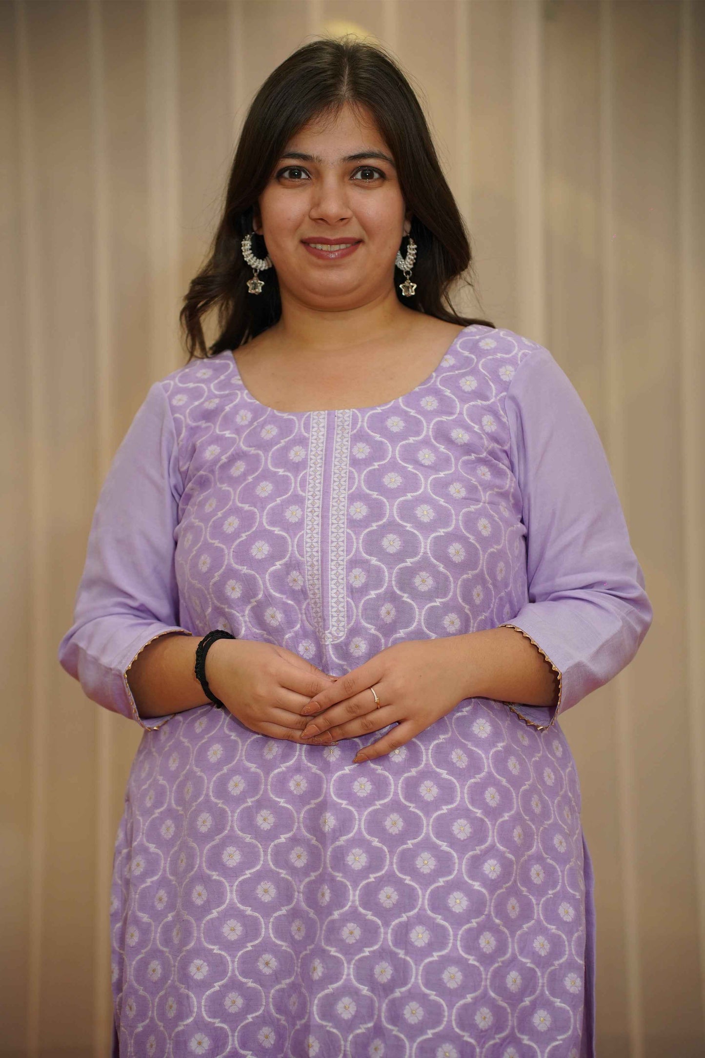 Lilac Delight Jacquard Linen Suit