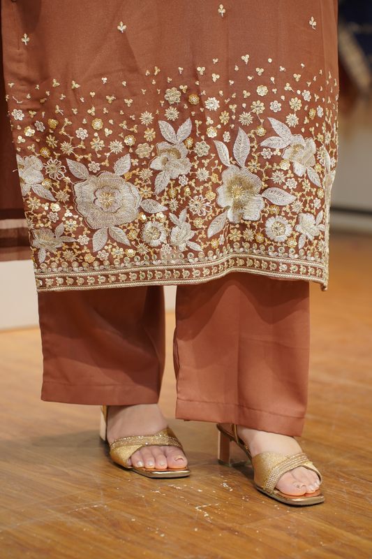 Masala Chai Embroidered Fancy Suit