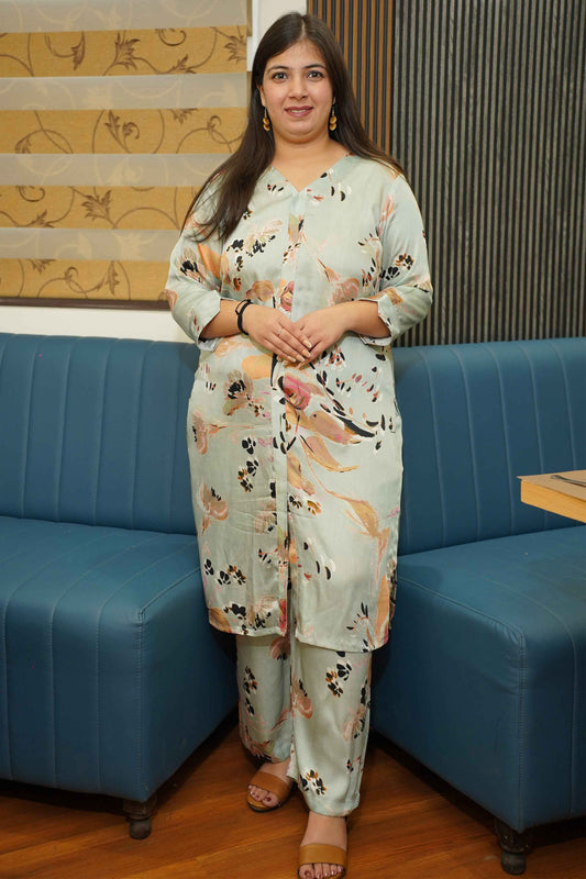 Mint Mirage Co-ord Suit Set