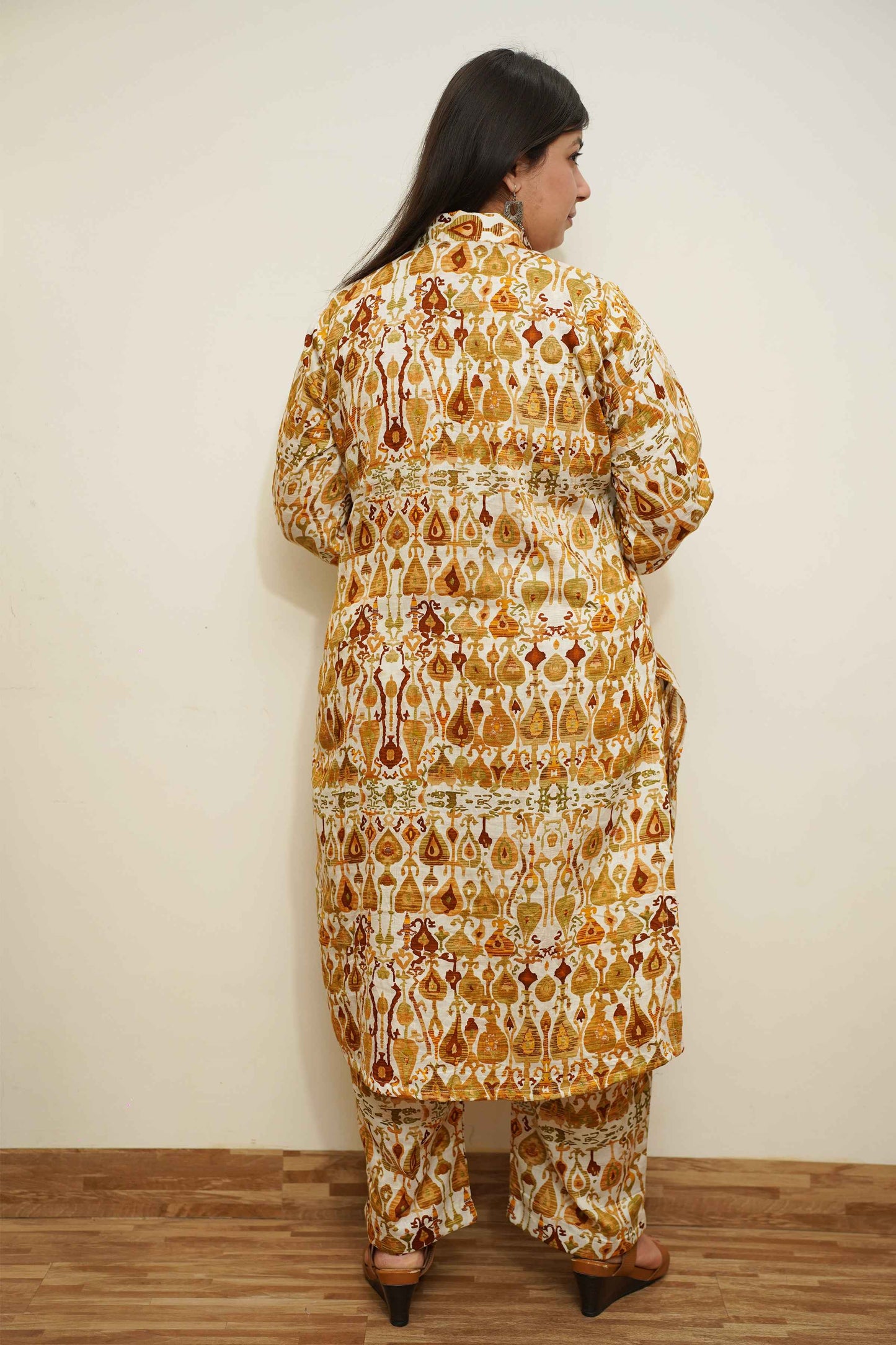 Mustard Accent Co-ord Suit Set