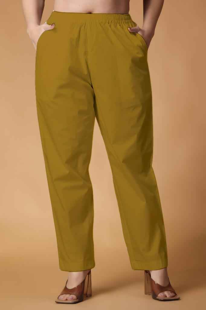 Mustard Cotton Kurti Pant