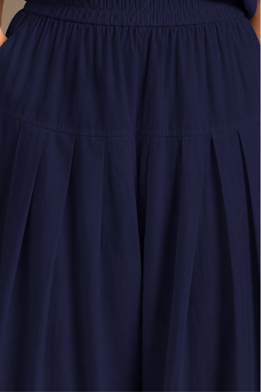 Navy Blue Rayon Farshi Salwar