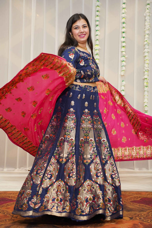 Neelima Jacquard Silk Lehenga