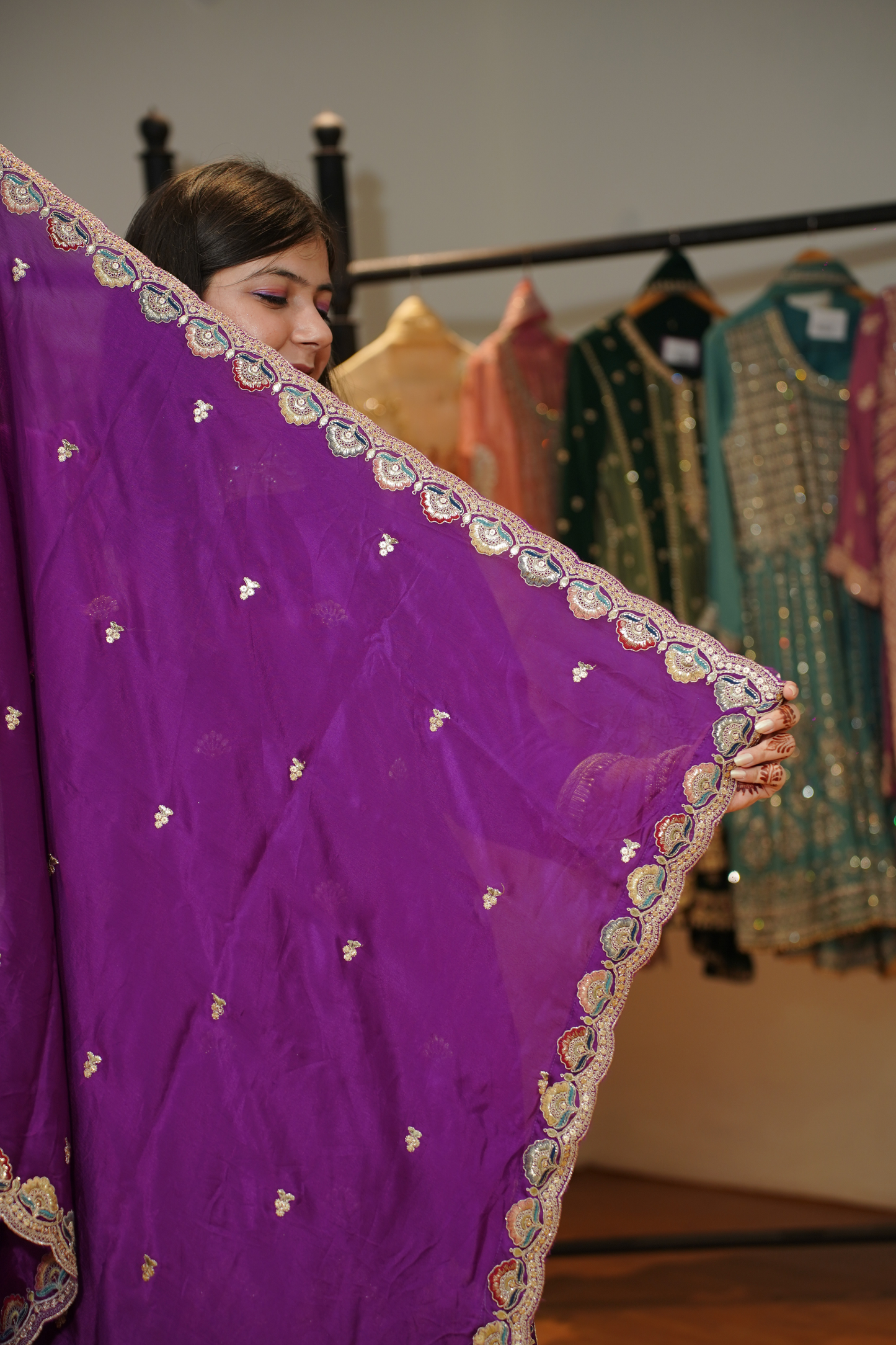 Noorvi Saaj Zari Embroidered Suit With Flared Pants