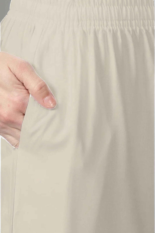 Off White Rayon Kurti Pant