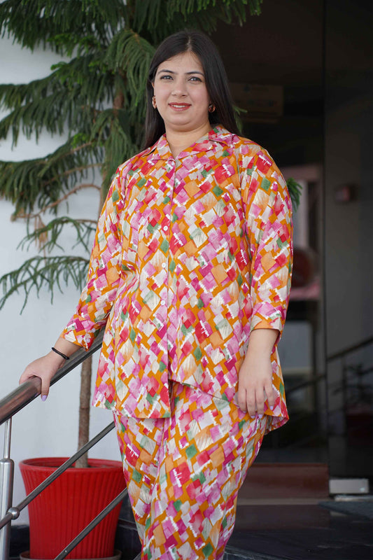 Tangy Geometric Mul Co-ord Set