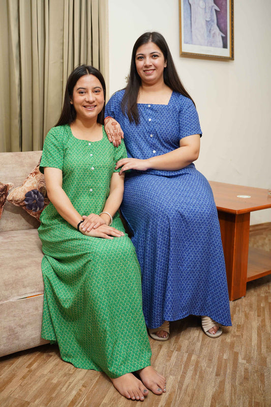 Pine Green Rayon Night Gown