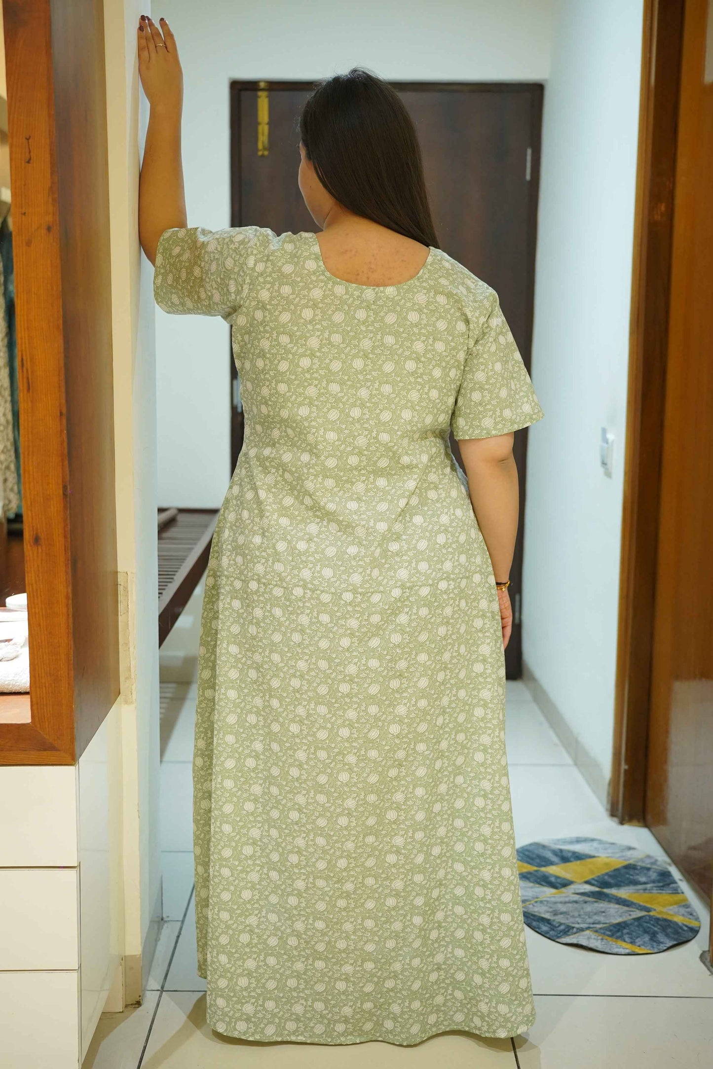 Pista Floral Cotton Night Gown