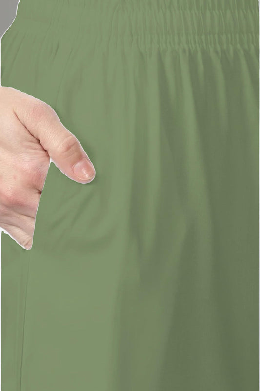 Pista Green Rayon Kurti Pant