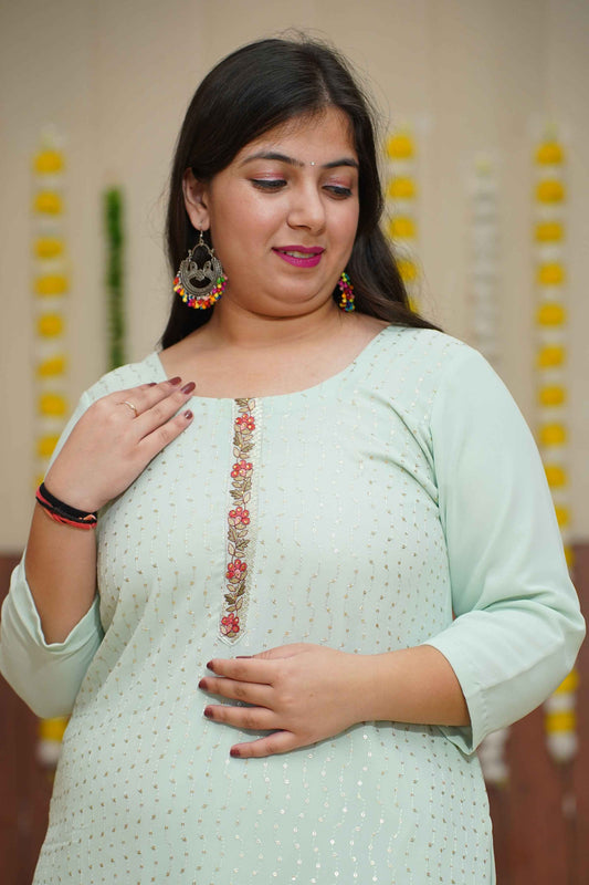 Pista Sequined Fancy Suit Set