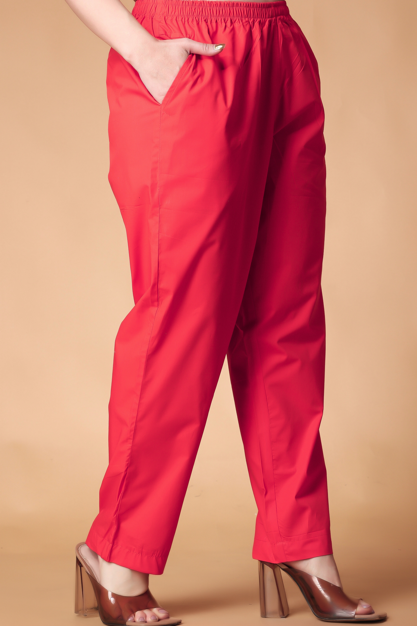 Rose Pink Cotton Kurti Pant