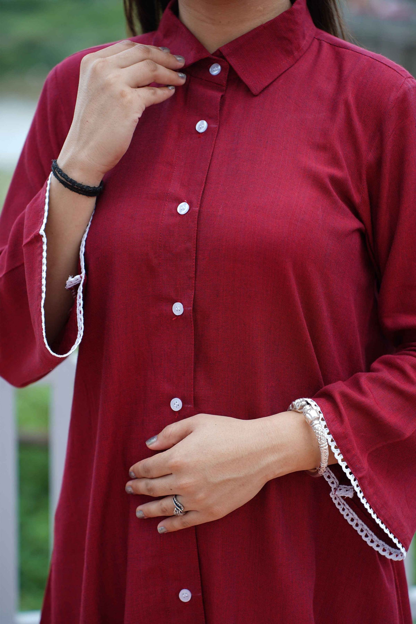 Buy Plus Size Ruby Red Rayon Co-ord Set At Apella | Sizes XS to 10 XL | India | Free Delivery | Customized