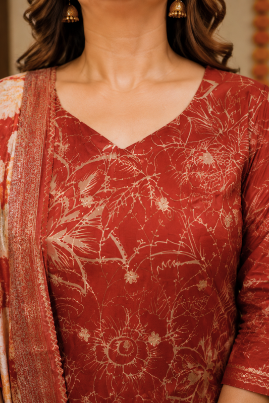 Shaahi Mehek Floral Suit Set
