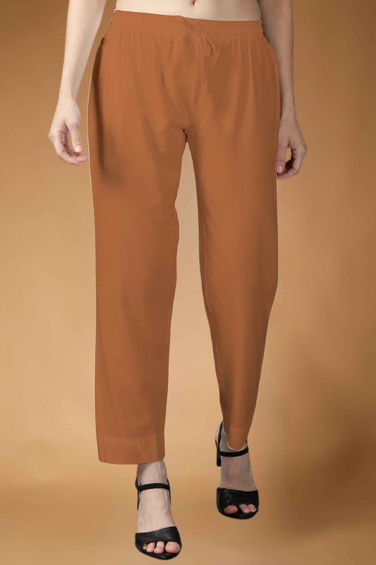 Rust Rayon Kurti Pant