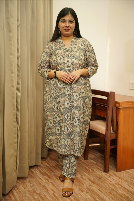 Rustic Geometry Co-ord Suit Set