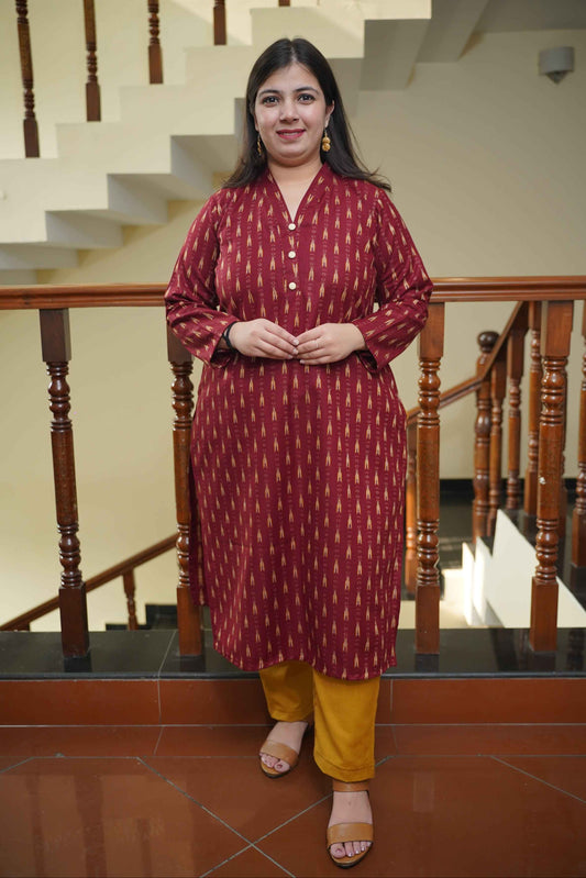 Saffron Maple Woollen Kurta