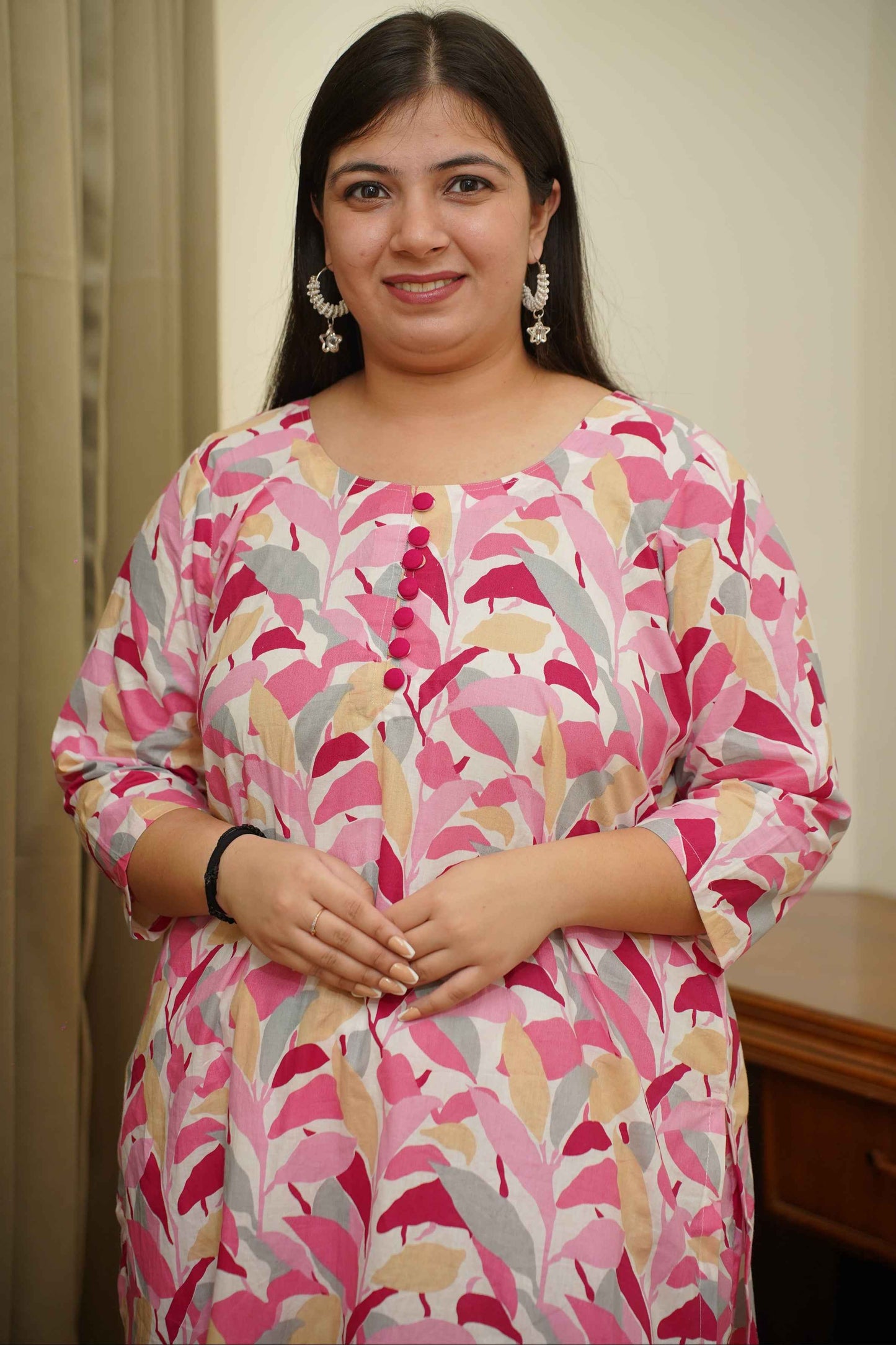 Serene Pink Floral Salwar Suit