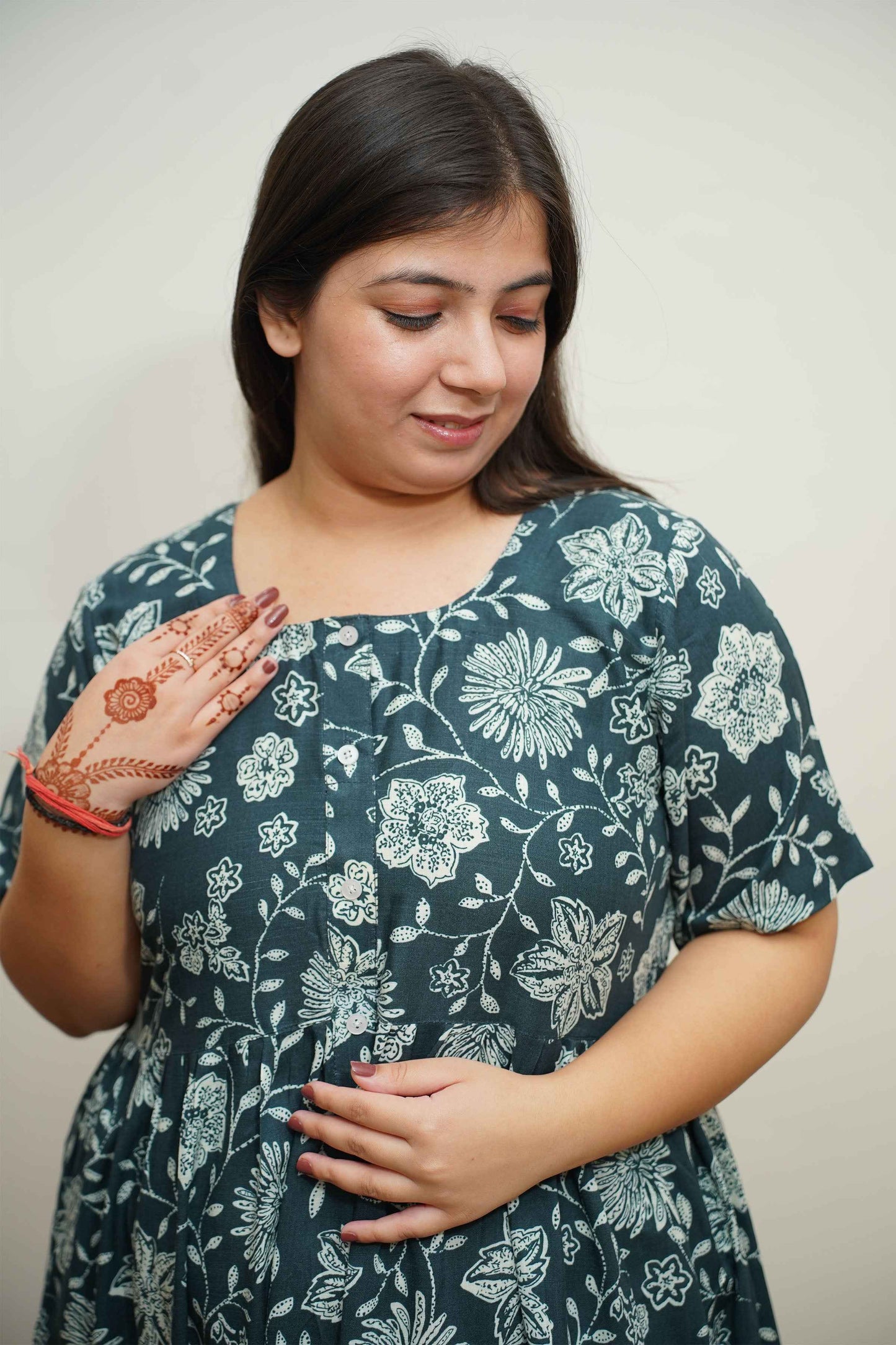 Smoke Grey Rayon Night Gown