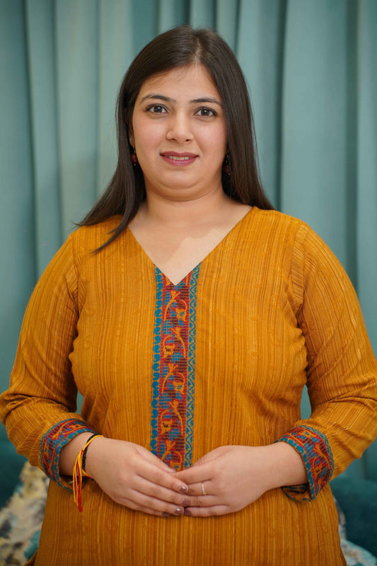 Sunlit Blaze Woollen Kurta Set