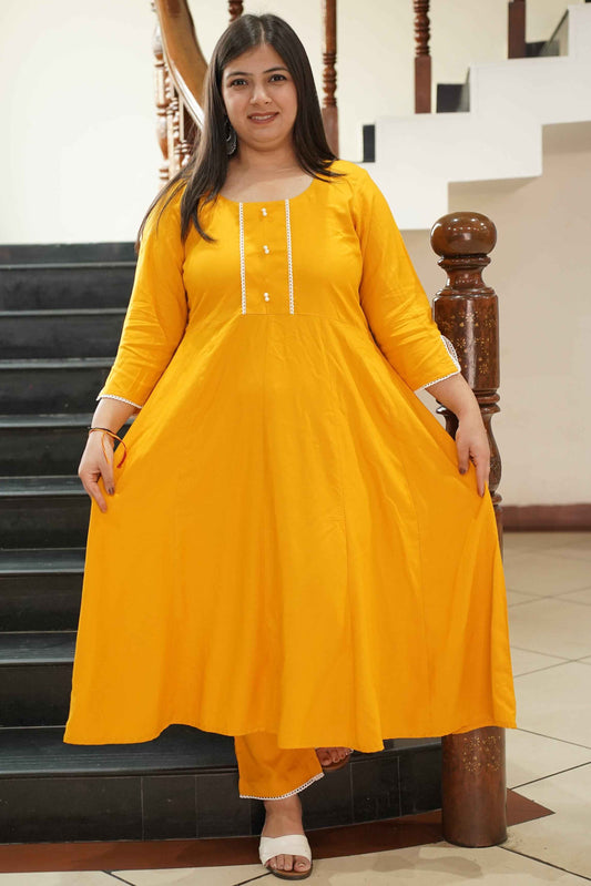 Sunlit Glow Rayon Anarkali Set
