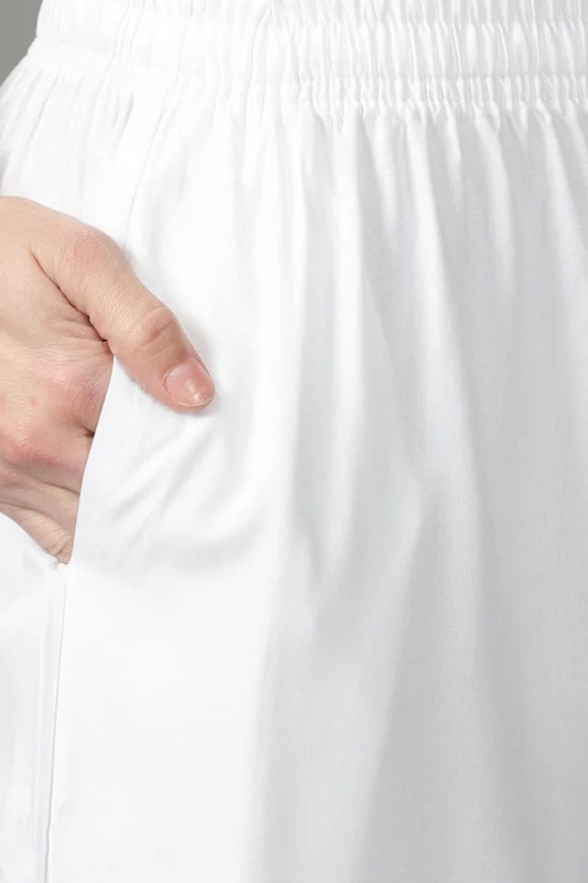 White Rayon Kurti Pant
