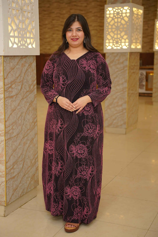 Merlot Magic Glimmer Cocktail Dress