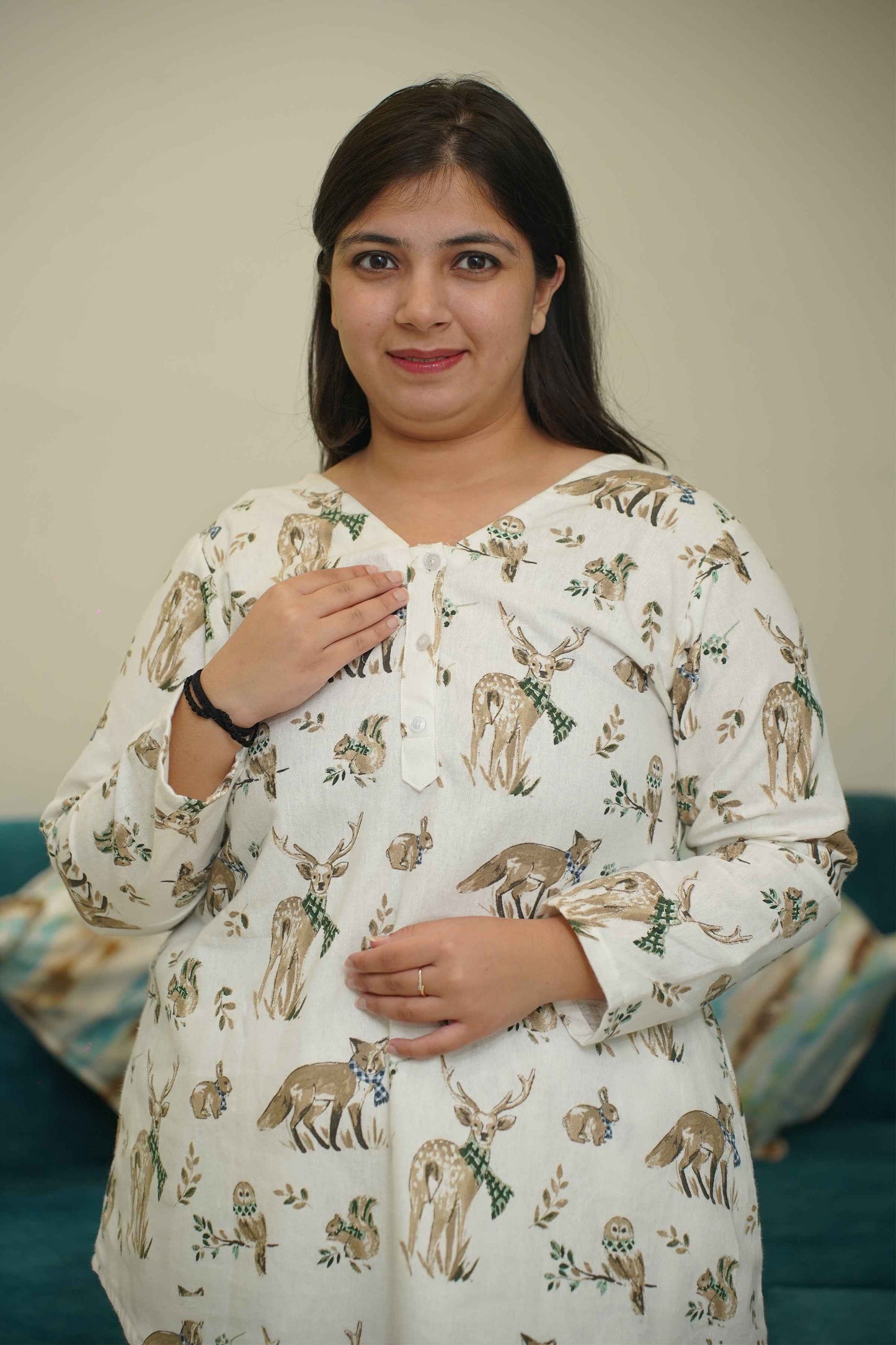 Winter Forest Woollen Night Suit